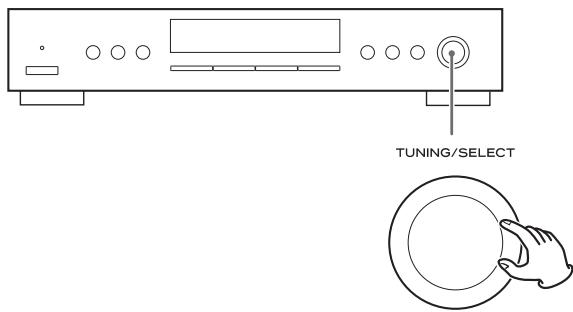 TEAC T-R650 - Scegliere un carattere, con il tasto TUNING/SELECT. - 1