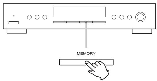 TEAC T-R650 - Drucken Sie die Taste MEMORY. - 1