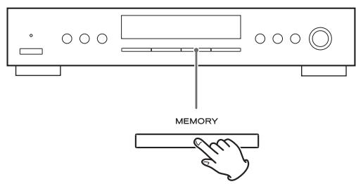 TEAC T-R650 - Press the MEMORY button. - 1