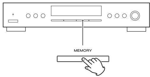 TEAC T-R650 - Premere il tasting MEMORY: - 1
