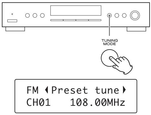 TEAC T-R650 - Kies de voorkeurzender-afstemfunctie. - 1