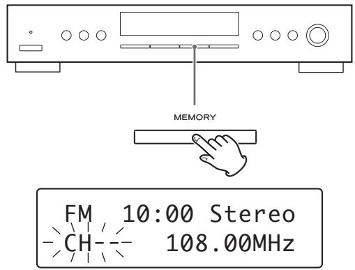 TEAC T-R650 - Tune in the station you want to store. - 2