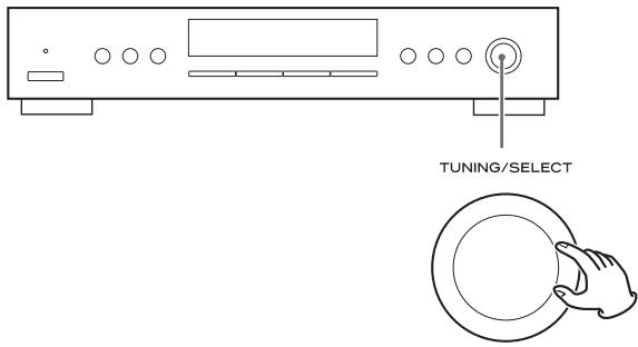 TEAC T-R650 - Select a preset channel to store the station using the TUNING/SELECT knob. - 1
