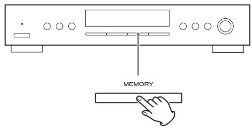 TEAC T-R650 - Betätigen Sie die MEMORY-Taste. - 1