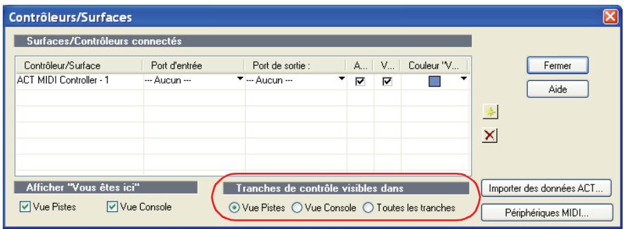 CAKEWALK SONAR 8 - Synchronisation des tranches de canaux entre SONAR et les surfaces de contrôle - 1