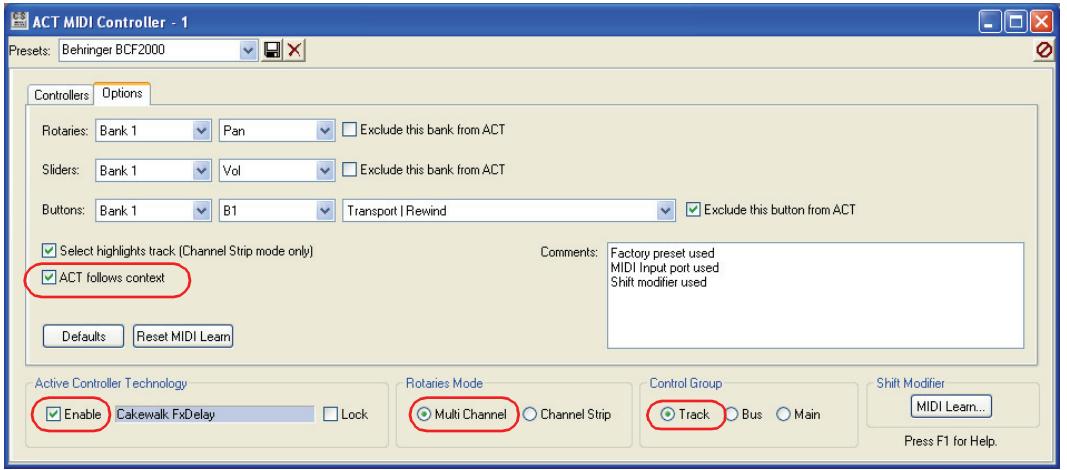 CAKEWALK SONAR 8 - Comment créer des presets contrôleur MIDI ACT - 15