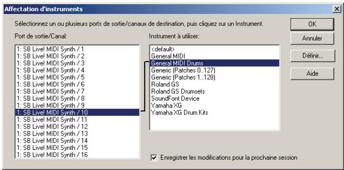 CAKEWALK SONAR 8 - Affecter des définitions d'instruments aux sorties et canaux MIDI - 1