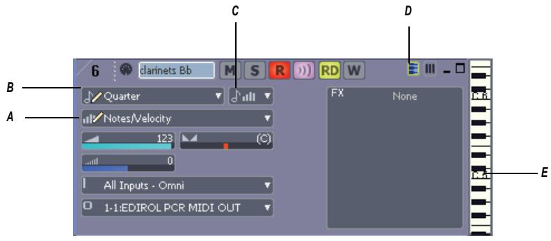 CAKEWALK SONAR 8 - La vue piano roll piste - 1