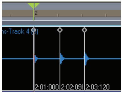 CAKEWALK SONAR 8 - Démonstration de la commande caler la mesure/le temps sur la position de lecture : - 6