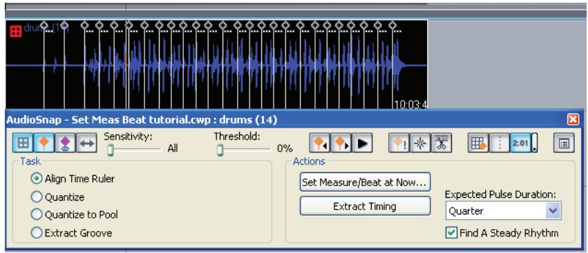 CAKEWALK SONAR 8 - Démonstration de la commande caler la mesure/le temps sur la position de lecture : - 2