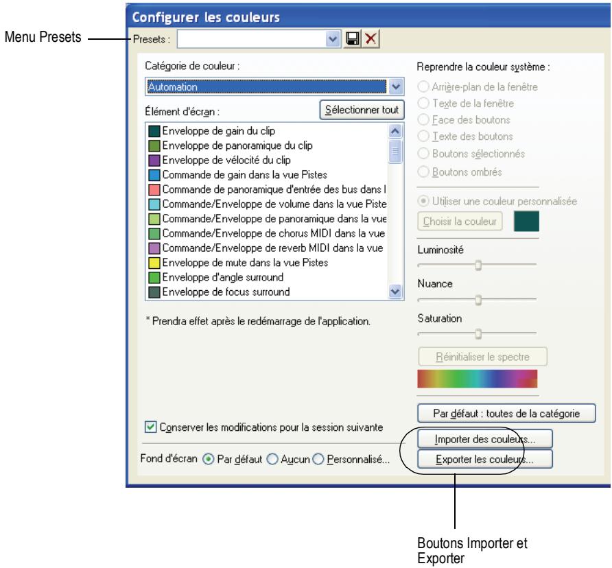 CAKEWALK SONAR 8 - Préséts de couleurs - 1