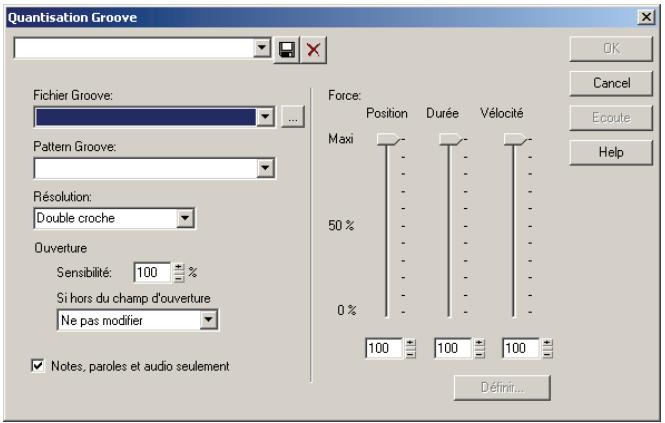 CAKEWALK SONAR 8 - Utiliser la commande quantisation groove - 1
