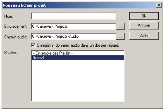 CAKEWALK SONAR 8 - Créer un nouveau fichier de projet - 1