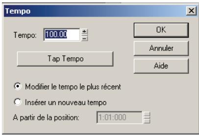 CAKEWALK SONAR 8 - Insérer un changement de tempo - 1