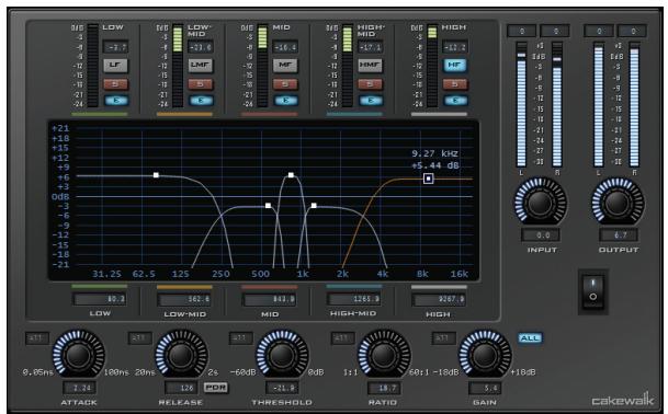 CAKEWALK SONAR 8 - Plug-in lp-64 multiband compressor - 1