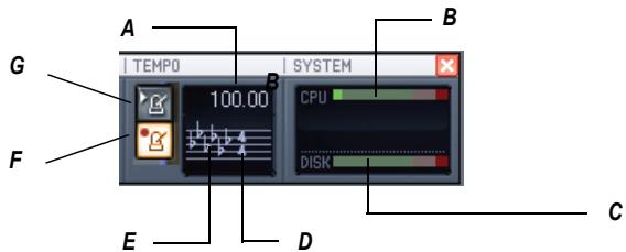 CAKEWALK SONAR 8 - Affichage de la tonalité, de la signature rythmique, du tempo et des informations système - 1