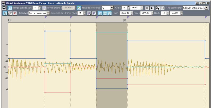 CAKEWALK SONAR 8 - Vue de construction des boucles - 1