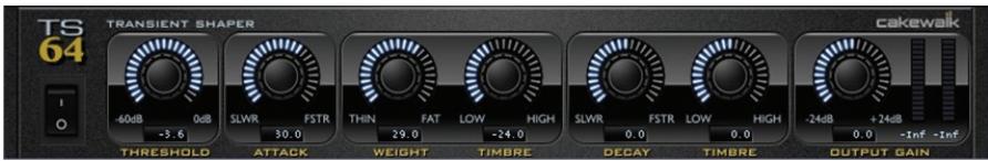 CAKEWALK SONAR 8 - Plug-in ts-64 transient shaper - 1