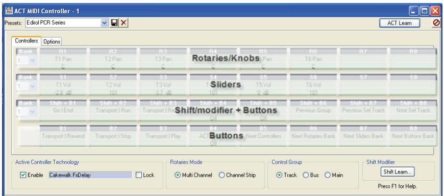 CAKEWALK SONAR 8 - Comment créer des presets contrôleur MIDI ACT - 1