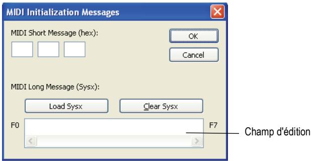 CAKEWALK SONAR 8 - Créer ou modifier un message d'initialisation MIDI - 1