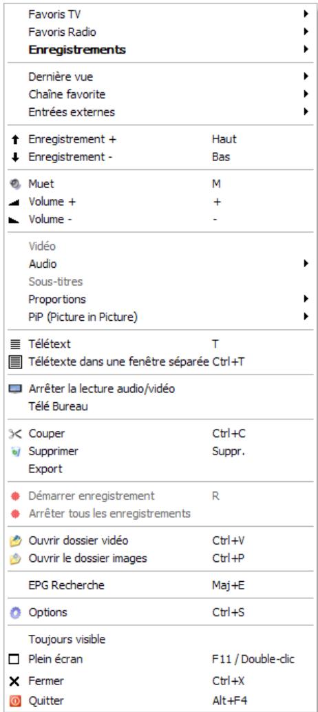 ELGATO THC - b) Menu contextuel Enregistrements - 1