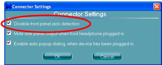 ABIT FATAL1TY F-I90HD - Driver Configuration for AC'97 audio connection: - 3