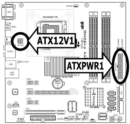 ABIT FATAL1TY F-I90HD - ATX Power Connectors - 1