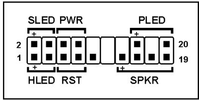 ABIT FATAL1TY F-I90HD - Front Panel Switches & Indicators Headers - 2