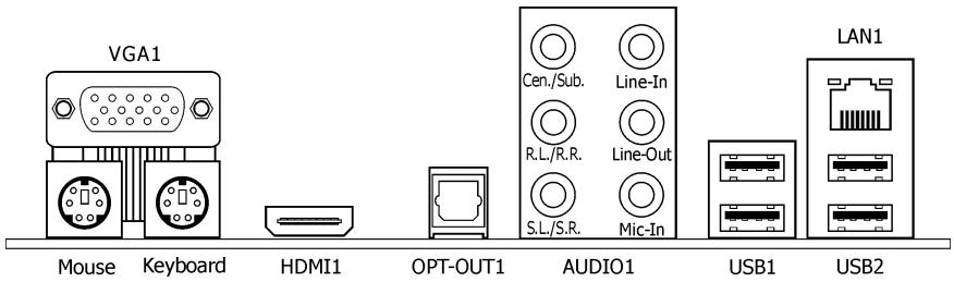 ABIT FATAL1TY F-I90HD - Connecting Rear Panel I/O Devices - 1