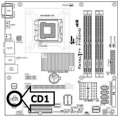 ABIT FATAL1TY F-I90HD - Internal Audio Connector - 1