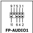 ABIT IB9 - 前面板音频接头：[FP-AUDIO1] - 1