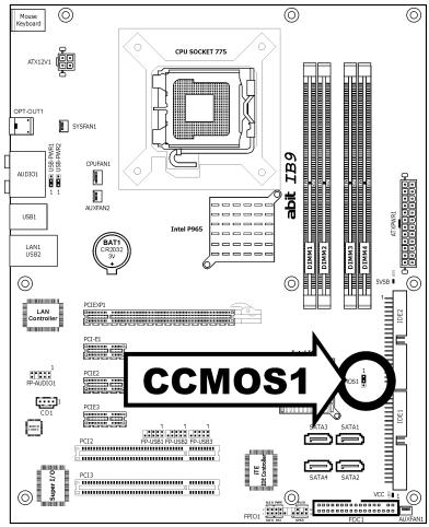 ABIT IB9 - CMOS Memory Clearing Header and Backup Battery - 2