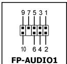 ABIT IB9 - 前面板音效接頭：[FP-AUDIO1] - 1