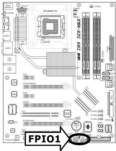 ABIT IN9 32X-MAX - Front Panel Switches & Indicators Headers - 1