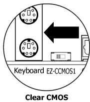 ABIT IN9 32X-MAX - To clear the CMOS memory by EZ-CCMOS1: - 2