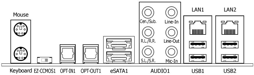 ABIT IN9 32X-MAX - Connecting Rear Panel I/O Devices - 1