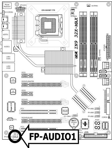 ABIT IN9 32X-MAX - Front Panel Audio Connection Header - 2