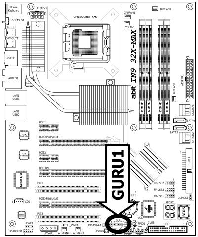 ABIT IN9 32X-MAX - Guru Panel Connection Header - 1