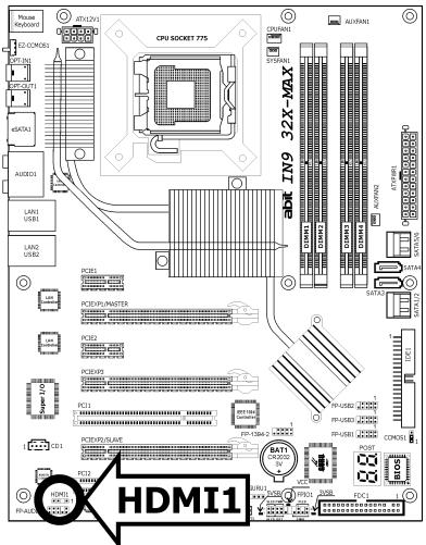 ABIT IN9 32X-MAX - S/PDIF Output Connection Header - 1