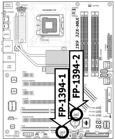 ABIT IN9 32X-MAX - Additional IEEE1394 Port Header - 1