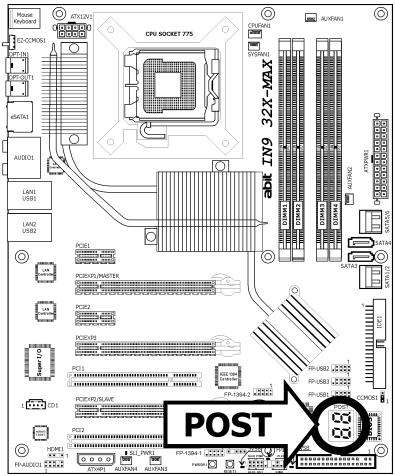ABIT IN9 32X-MAX - ※ The decimal point lights up during the AC2005 POST action. - 1