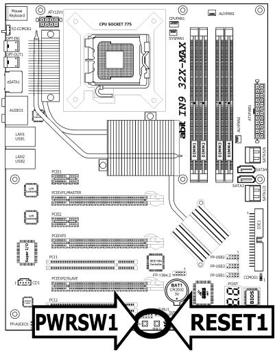 ABIT IN9 32X-MAX - Onboard Buttons - 1