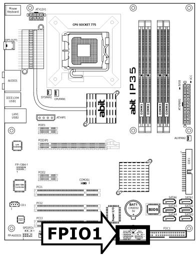 ABIT IP35 - Front Panel Switches & Indicators Headers - 1