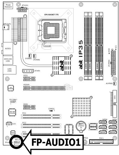 ABIT IP35 - Front Panel Audio Connection Header - 2