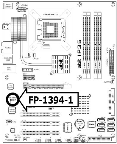 ABIT IP35 - Additional IEEE 1394 Port Header - 1