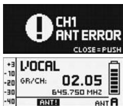 AKG DMS 700 - Status & Warning Messages - 4