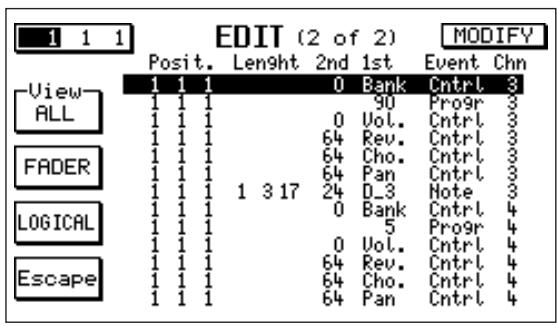 KETRON X1 - EDIT FADER: permet d'insérer continuellement les commandes pour donner son expression à la séquence. - 1
