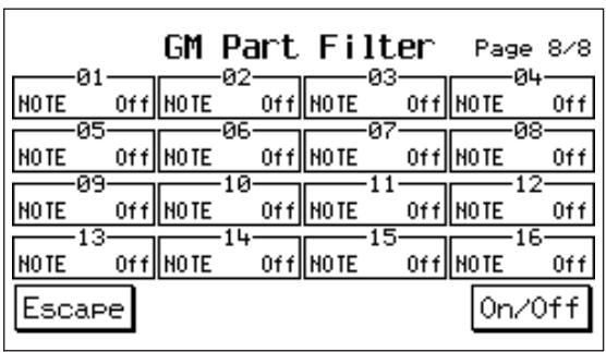 KETRON X1 - Pour accéder au menu MIDI de l'affichage principal appuyez sur f 6 - MIDI. - 9