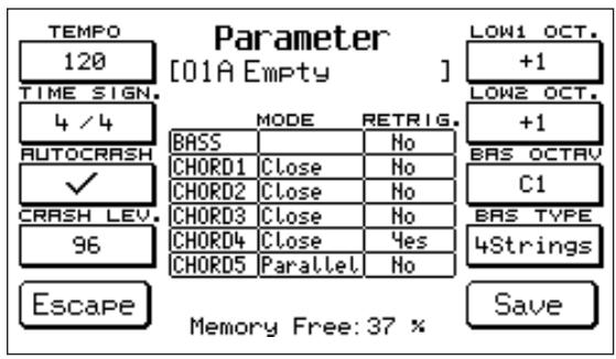 KETRON X1 - Pour programmer un pattern: - 2