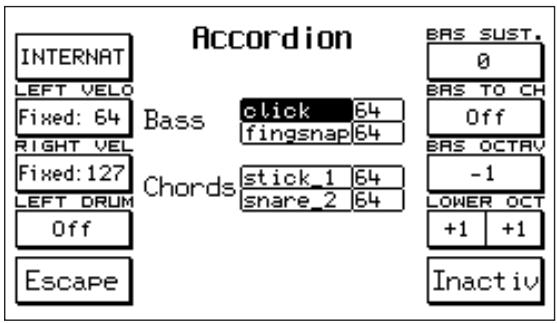 KETRON X4 - Comment régler les paramètres pour l'accordéon - 2